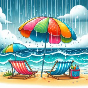 Pioggia riccione spiaggia